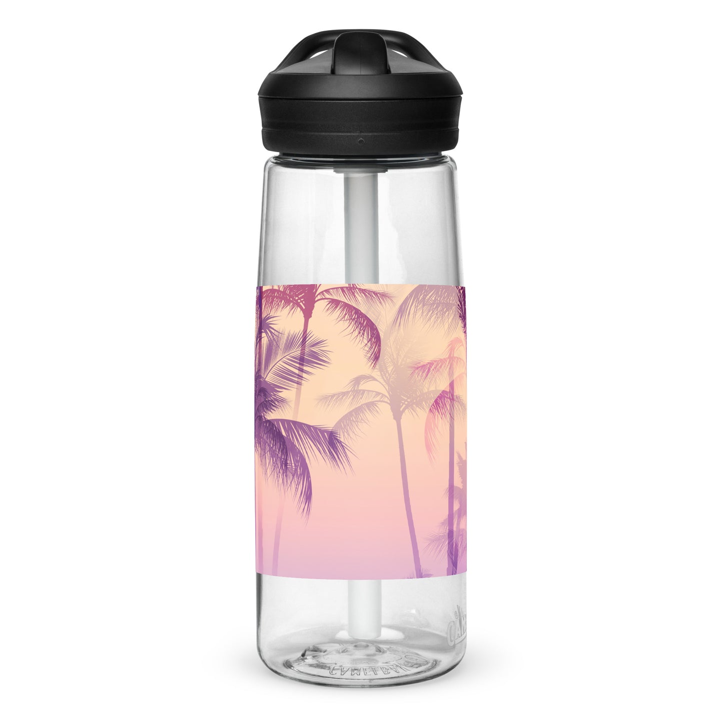 DamQueen Palm Paradise Sports Water Bottle