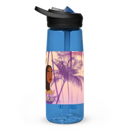 DamQueen Palm Paradise Sports Water Bottle