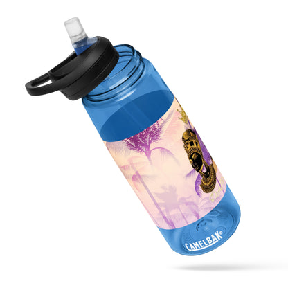 DamQueen Palm Paradise Sports Water Bottle