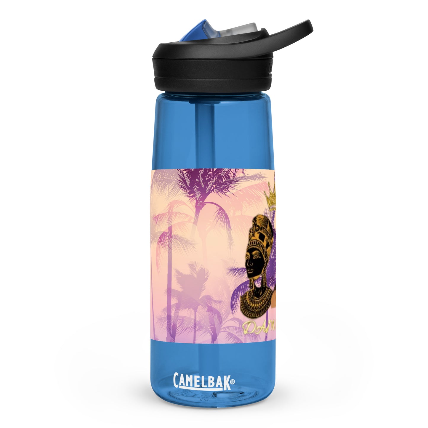 DamQueen Palm Paradise Sports Water Bottle