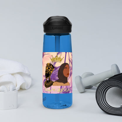 DamQueen Palm Paradise Sports Water Bottle