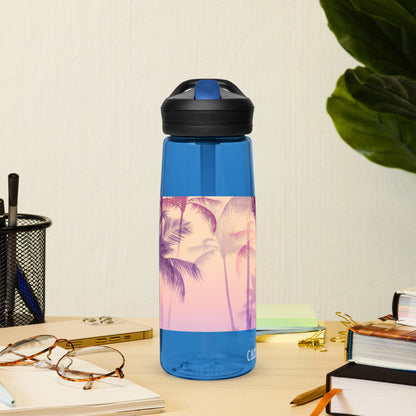 DamQueen Palm Paradise Sports Water Bottle