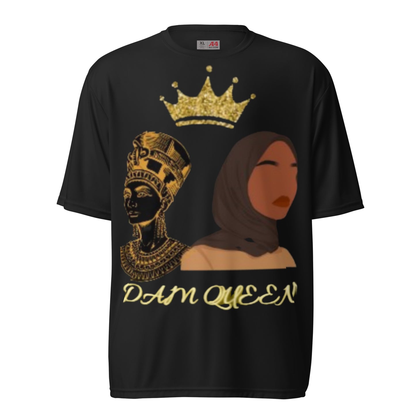 DamQueen Embrace Royal Fitness Performance Crew Neck T-Shirt