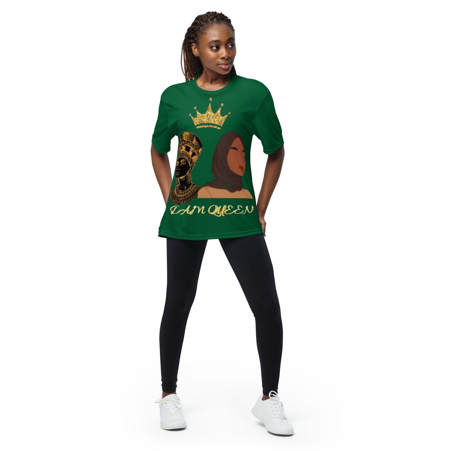 DamQueen Embrace Royal Fitness Performance Crew Neck T-Shirt