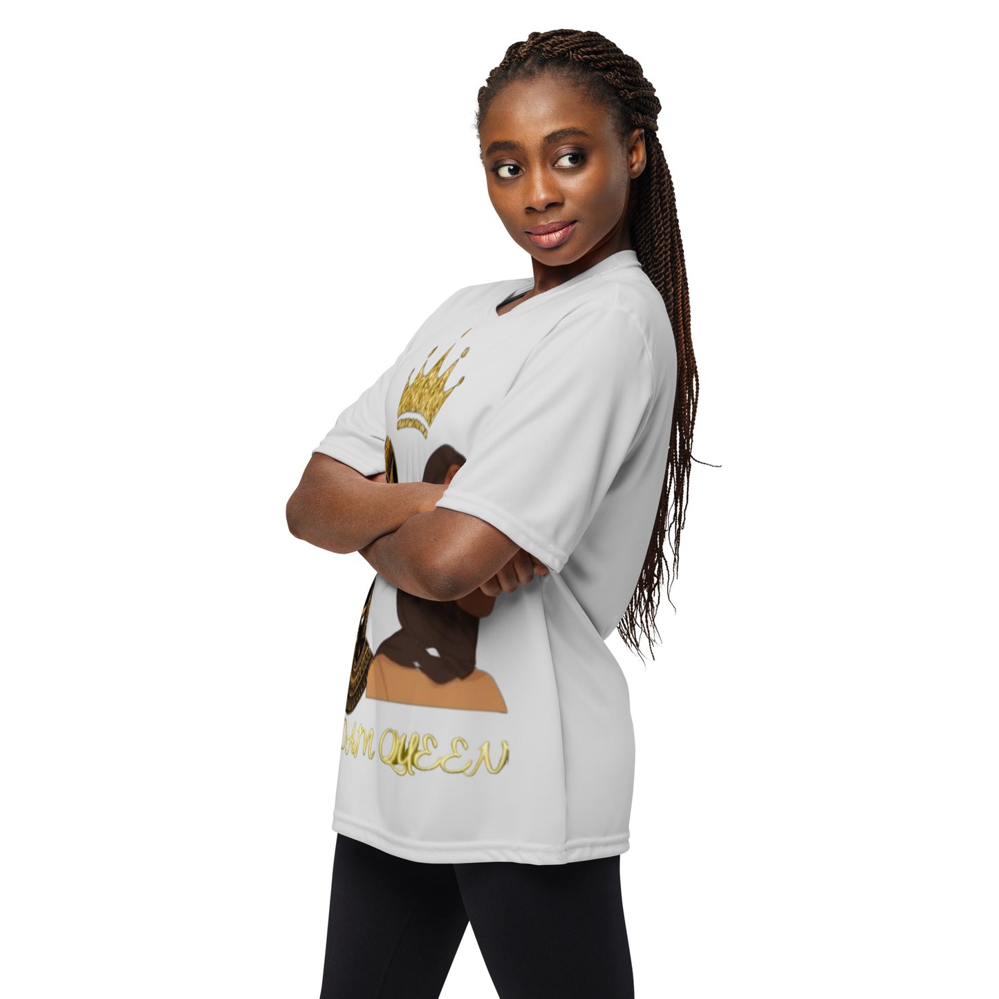 DamQueen Embrace Royal Fitness Performance Crew Neck T-Shirt